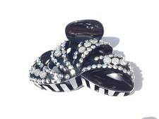 hair grips,claw black diamante