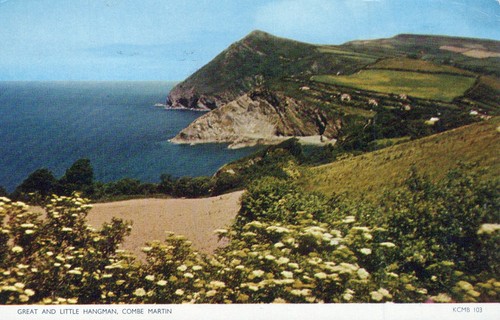England postcard combe martin - england,