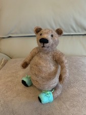Needle Felted Vintage-Style Posable Teddy Bear, Hand Made, Gift, Cute