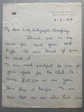 Field Marshall Bernard Law Montgomery of Alamein, SIGNED letter, 1948