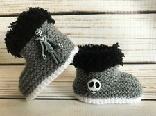Baby Goth Hand Knit Boots