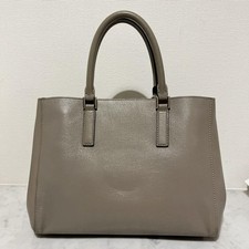 ANYA HINDMARCH Ebury Tote Bag Leather Light Gray From Japan 115531K Authentic