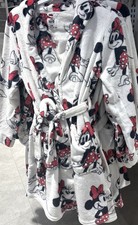 Disney Minnie Mouse Velour Knee-Length Dressing Gown Robe UK Size 4-20 2XS-XL