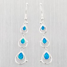3 Teardrop Shape Ocean Blue