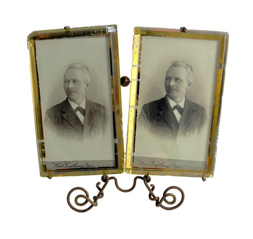 Art nouveau double frame - art,