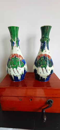 Pair antique royal delft - pair,