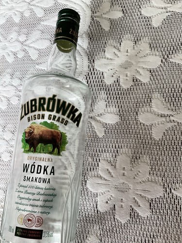 Empty zubrowka bison grass - bison,
