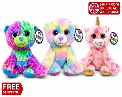 Colourful unicorn plush teddy - unicorn,