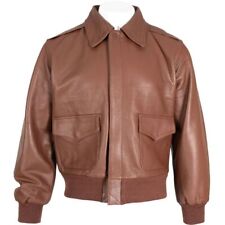 Reproduction WW2 US Pilots Leather A2 Jacket – Light Brown- All Sizes- USAF- New