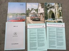 MERCEDES Tech Data and Equip brochures 240D,380SE,300TD,190E, 200T, 240TD