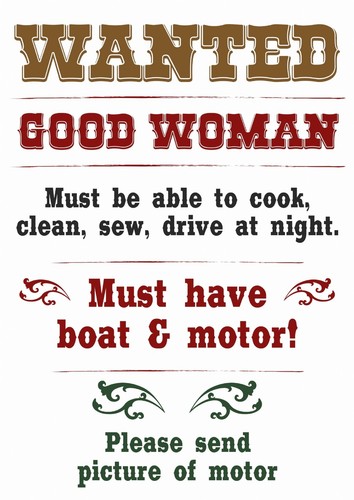Wanted good woman novelty - wanted,