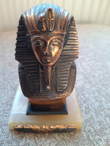 Vintage spelter tutankhamun - spelter,