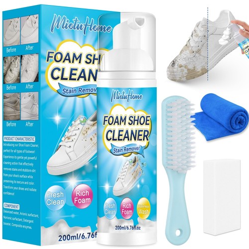 Shoe cleaning kit with - cleaning, brush