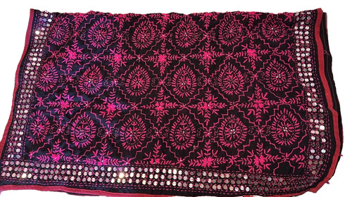 Hand embroidered phulkari - hand-embroidered,