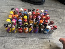 12pcs Rainbow Wooden Peg Dolls People Dolls Decorative Craft Toys
