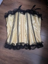 Gold Satin & Black Lace