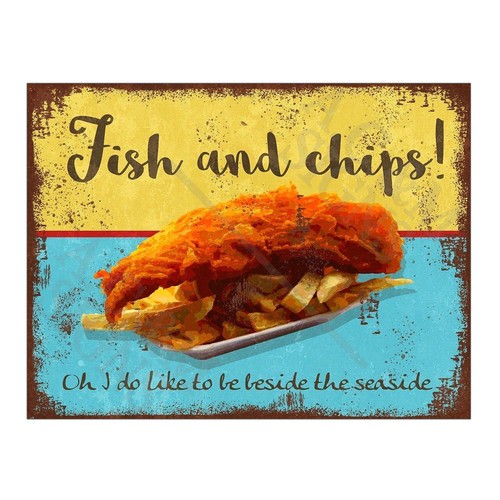 Metal tin sign plaque - plaque, and