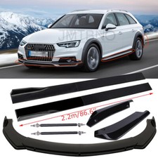 For AUDI A4 A5 A6 Front & Rear Bumper Lip Spoiler Body Kit Side Skirt Strut Rods