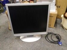 Advent PC Monitor 17" LCD VGA Silver Flat Screen LM1704 Headphone Input Computer
