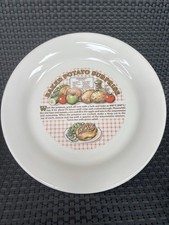 Vintage Baked Potato Surprise Recipe Plate Ceramic