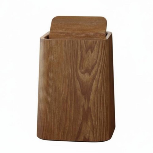 Wood grain trash can - grain,