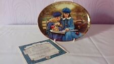 Vintage Bradex Plate : Sisters Share Tender Times, Chantal Poulin : Cottagecore