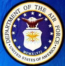 United States Air Force 2004 Vintage Fabric Fleece Type Blanket 1947 Design E80