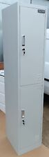 Stratford 2 Single Doors Silver Grey Staff Steel Lockable Locker Cupboard 90006A