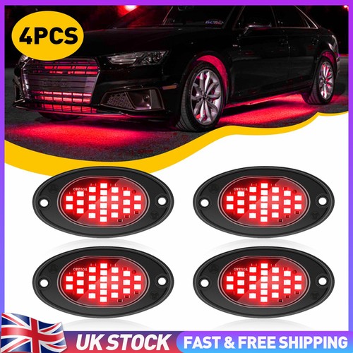 4pcs universal red 24led under - red,