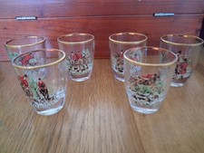 VINTAGE SHOT GLASSES X 6