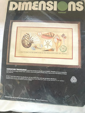 1984 Dimensions "Seashore Treasures" Crewel Embroidery Kit By Linda K Powell