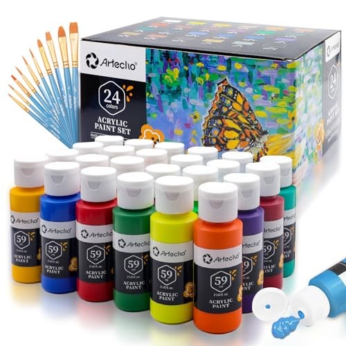 Artecho acrylic paints set - paints, 24