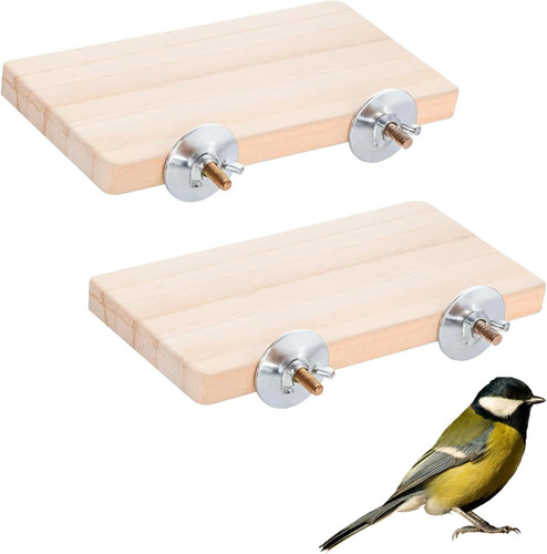 2pcs wooden bird perch - wooden,