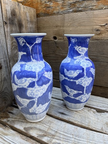 Pair blue white chinese - of,