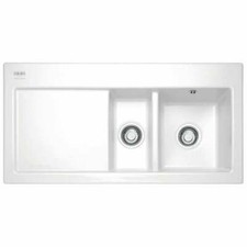 Franke Mythos MTK 651 Ceramic 1.5 Bowl Inset Sink White LHD 124.0050.121