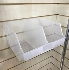 1 DISPLAY DISPENSER SLATBOX SLATWALL PLASTIC DIY STORAGE TUB PICK N MIX BOX