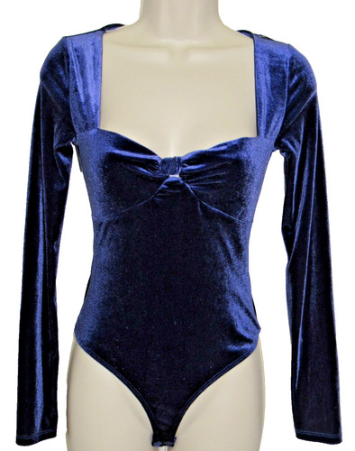 Milk maid blue velvet bodysuit - maid,