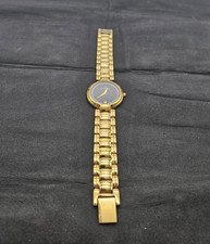 Michel Herbelin Paris Gold Plated Watch With Crystals Unisex Model 19491B Used