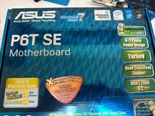 ASUS P6T SE Intel LGA 1366 Motherboard Manuals Faceplate Boxed Unused