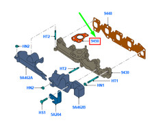 FORD KA MK2 Exhaust Manifold Gasket BS51-6L461-AA 1726345 NEW