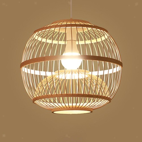 Natural bamboo rattan pendant - rattan,
