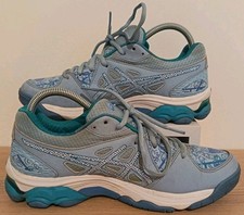 ASICS Blue Gel Netburner Academy 7 Netball Shoes Womens UK Size 6.5 R752Y