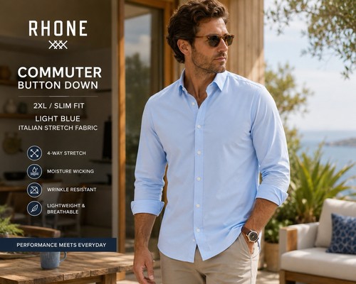 Rhone commuter button down - button,