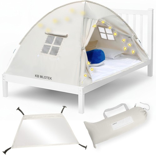 Beige full bed tent for - bed,