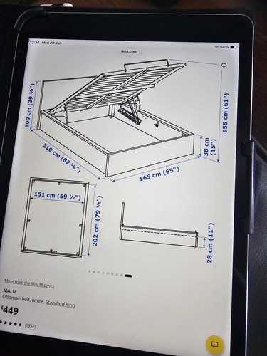 Ikea malm standed doublebed - ikea,