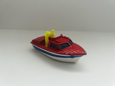 Vintage Matchbox Superfast No. 52 Police Launch Boat 1976 – Red/White