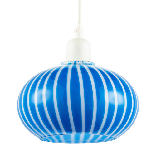 Bright royal blue and - bright, white