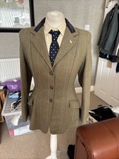 Caldene 36”(12)Hickstead 100% Wool Tweed Jacket Vgc Pink/blue Check