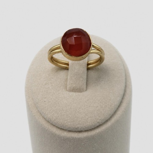 22k gold plated carnelian - gold,