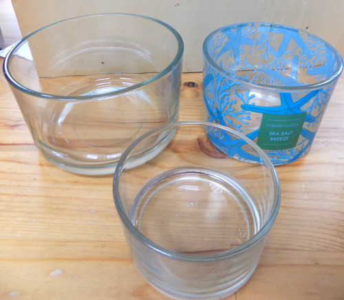 Glass tea light - tea, heavy